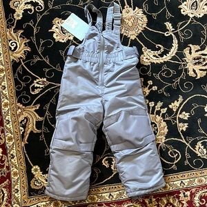NWT Cat and Jack ski bibs 2T gray